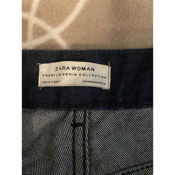 Zara Womens Women Slim Skinny Jeans Blue Pockets Dark Wash High Rise Denim 8 - Picture 9 of 9